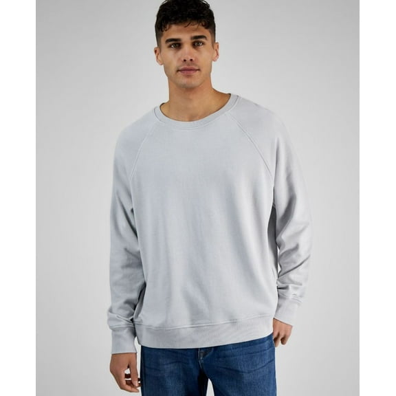 And Now This Men’s Raglan Sweatshirt, L, Light Gray