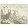 thumbnail image 2 of Herman Saftleven 24x19 Gold Ornate Framed and Double Matted Museum Art Print Titled - Ruins Outside the Wittevrouwenpoort in Utrecht (1674), 2 of 4