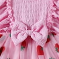 thumbnail image 5 of Hiijoy Infant Girls Strawberry Print Ruffle Dress Summer Mesh Dress, Sizes 0-24M, 5 of 7