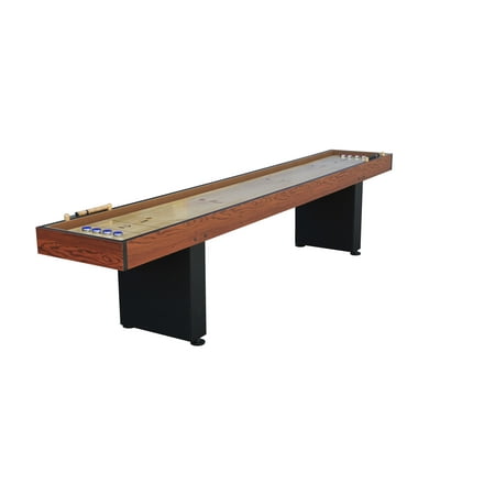 Airzone 9 ft Natural Pinewood Shuffleboard Table with Manual Scoring