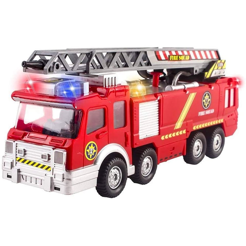 a Lights Prextex RC Remote Control Fire Truck Toy for Kids with Remote Control