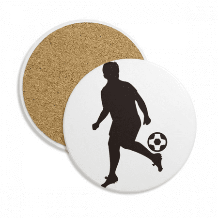 

Football soccer Sports Outline Coaster Cup Mug Tabletop Protection Absorbent Stone