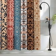 thumbnail image 2 of Bohemian Patterns Fabric Shower Curtain Retro Art Washable Shower Curtains for Bathroom, Waterproof Bath Curtain with Hooks Home Decor 36x72in, 2 of 8