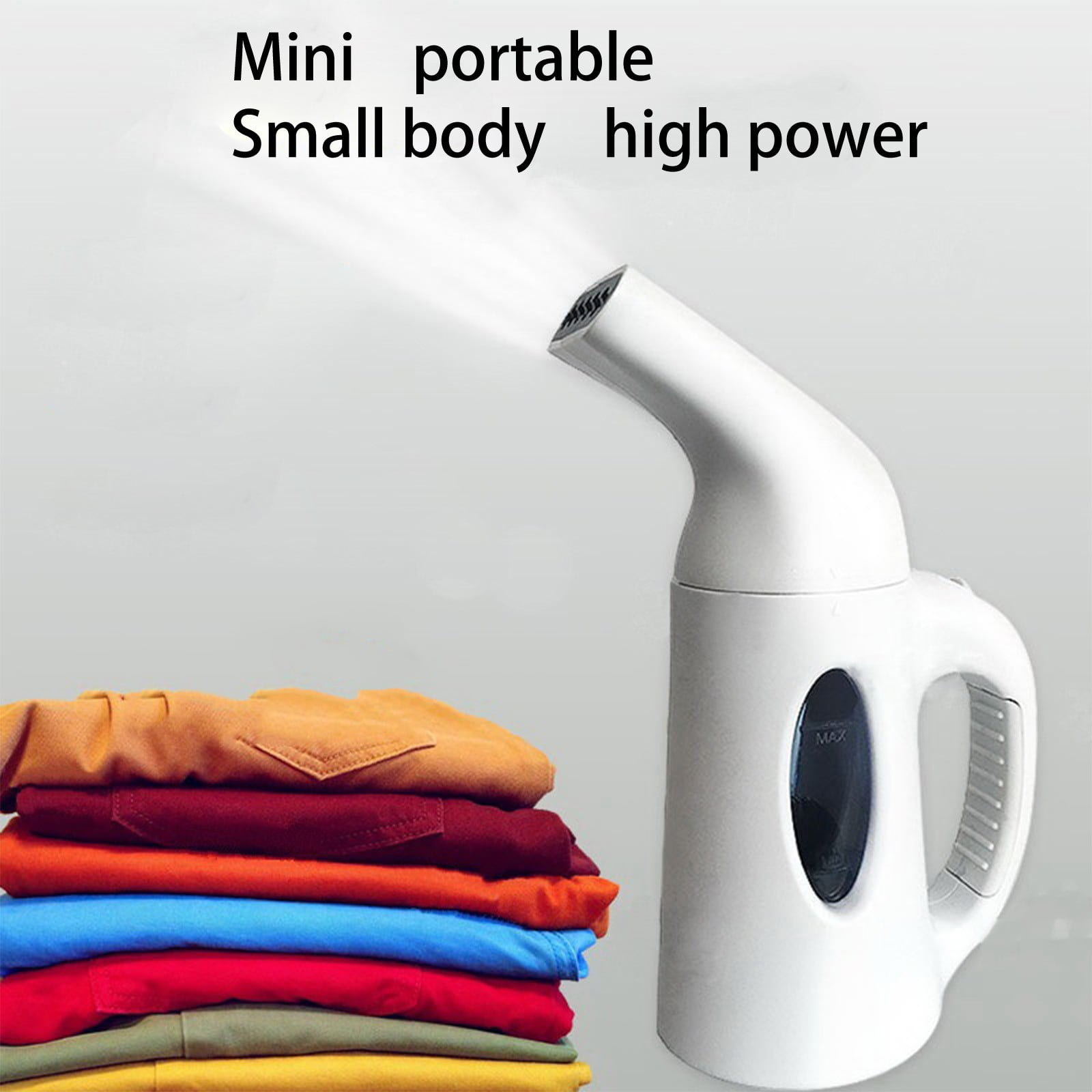 Gnmfd Handheld Travel Garment Steamer for Clothes Wrinkle Remover, Portable Mini Steam Iron for Home Hotel Curtains Dresses Shirts Bedding, Powerful Quick Heating Travel Use