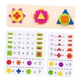 thumbnail image 2 of Juguetes clasificadores de formas de madera, rompecabezas de bloques de aprendizaje preescolar, bloques geométricos a juego, juguetes Montessori para, 2 of 9
