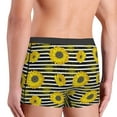 thumbnail image 5 of Naloa Sunflowers On Black And White Stripes Print Mens Underwear - Boxers for Men, Classic Briefs for Men, 5 of 9