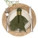 thumbnail image 1 of Uxcell 6 Piezas Servilletas de Algodón y Lino, 13 x 13 Pulgadas, Lavables y Reutilizables, Verde Oliva, 1 of 6