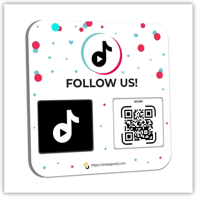 TikTok Review Plate -1 Pack Adhesive Instant Reviews Signs - QR Code Review plate for Business, Best Customer Feedback Stand