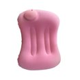 thumbnail image 2 of Wosthever Vuelo almohada inflable cuello espalda cintura resto PVC flocado viaje portátil cojín de aire, azul carpas rosado rojo, 2 of 6