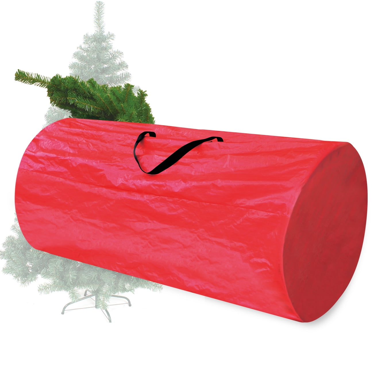 Strong Camel Artificial Christmas Tree Bag Clean Up Holiday For Up to 8ft/9ft Tree Storage (52''x dia. 30'' for up to 8', Red)