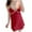 Wine, variant on ZyeKqe Womens Nightgown Lace Deep V Neck Chemise Lingerie Sleeveless Spaghetti Strap Sleepwear Loungewear
