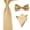 Champagne, variant on Mens Satin Solid Color Bowtie Bow Tie Necktie Handkerchief Pocket Square Set