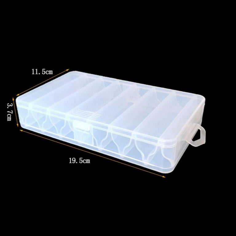 Fish Lures Hard Cases 14 Compartments Double Sided Spinner Plastic Useful  Multi-function Fly Fishing Tackle Box Storage Tool(Large)
