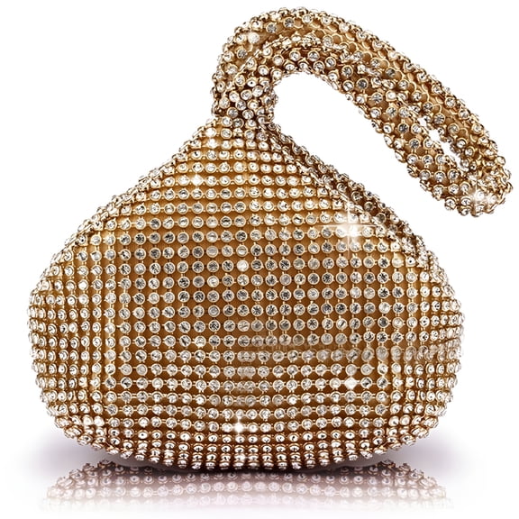 AOMRCOL Gold Purse, Women Sparkling Gold Clutch Purse, Rhinestone Evening Bag – Elegant and Functional