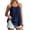 Dark Blue, variant on ThreadVibe Women's Basic Scoop Neck Tank Tops With Built in Bras Casual Summer Tank Tops,Pleated Front Loose‑Fit Flowy Summer Sleeveless Shirts