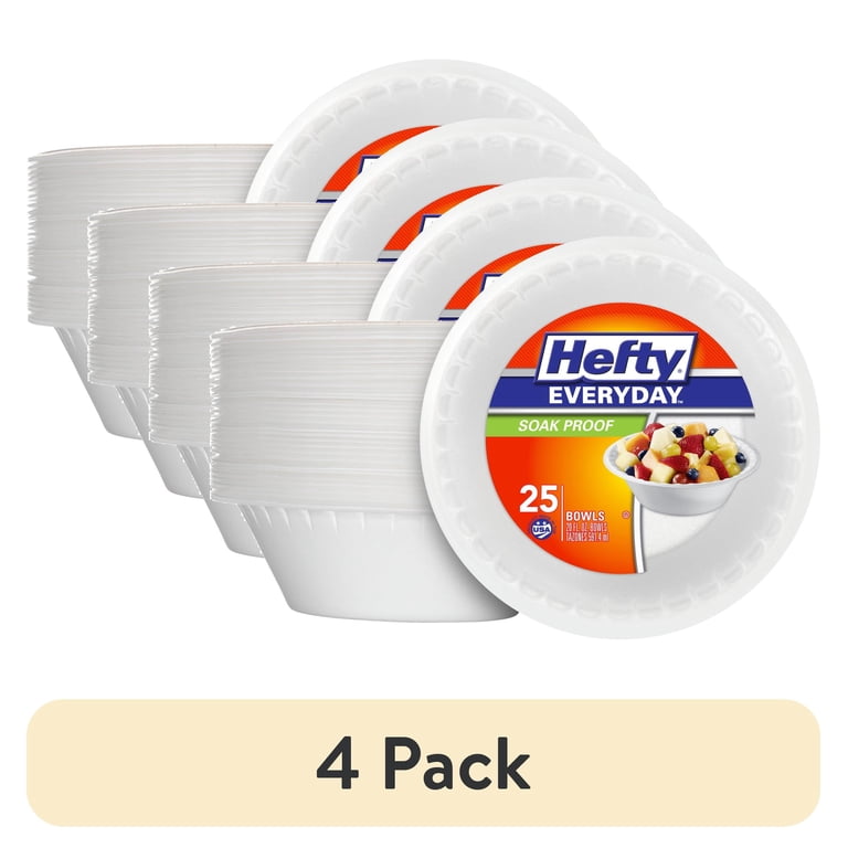 Hefty Everyday Soak Proof Foam Bowls, 20 oz, 100 Count photo 1