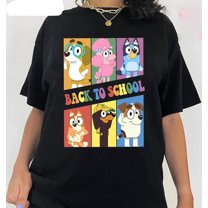 Bluey Back To School Comfort Colors Unisex T-shirt, Bluey Bingo Friends Shirt, Happy First Day of School Blue Dog