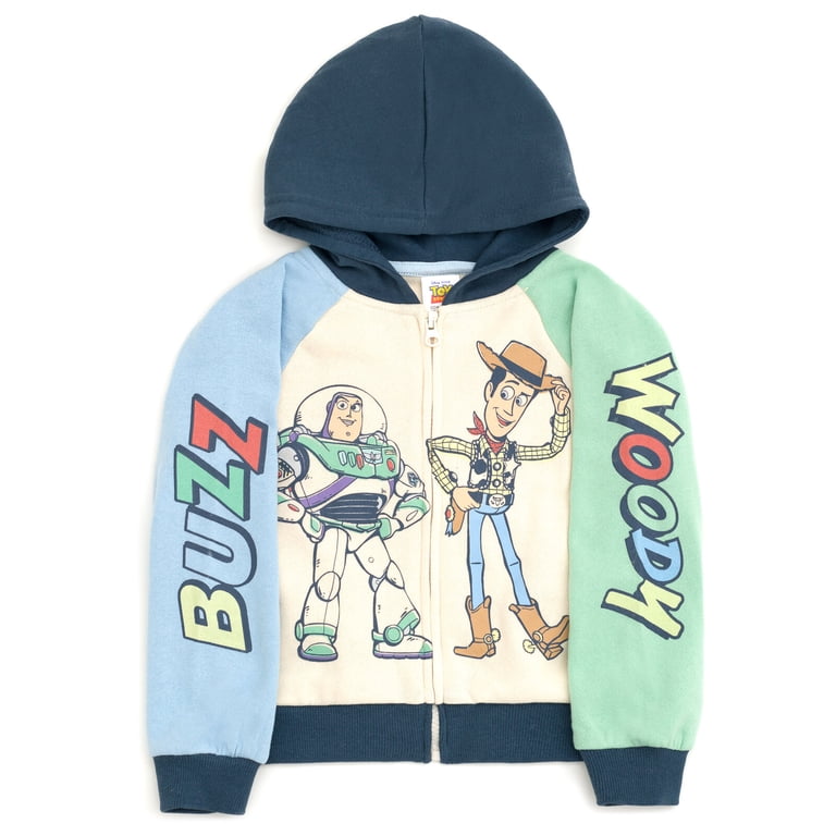 Disney Toy Story Woody Buzz Lightyear fleece zip-up hoodie
