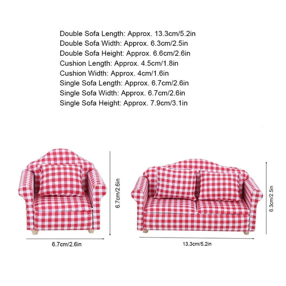 Dolls House Furniture Couch Miniature Dollhouse Sofa Miniature Sofa Chair Dollhouse Accessories Dollhouse Furniture Set Sofa Couch Set For Dollhouse