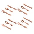 thumbnail image 1 of 4 Sets Miniatures Tablewares Mini Fork Spoon Knives Kindergarten Preschooler Play Props, 1 of 7