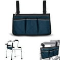 Wheelchair Armrest Pouch Organizer Wheelchair Side Bag with 3 Pockets