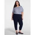 thumbnail image 2 of Terra & Sky Women's Plus Size Capri Legging, Sizes 0X-5X, 2 of 6