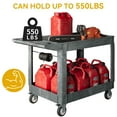 thumbnail image 4 of Dextrus Rolling Utility Cart with Lockable Wheels, High Density Polyethylene Gray, 4 of 7