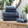 Allswell Egyptian Cotton Bath Towel, 6-Piece Set, Blue Horizon