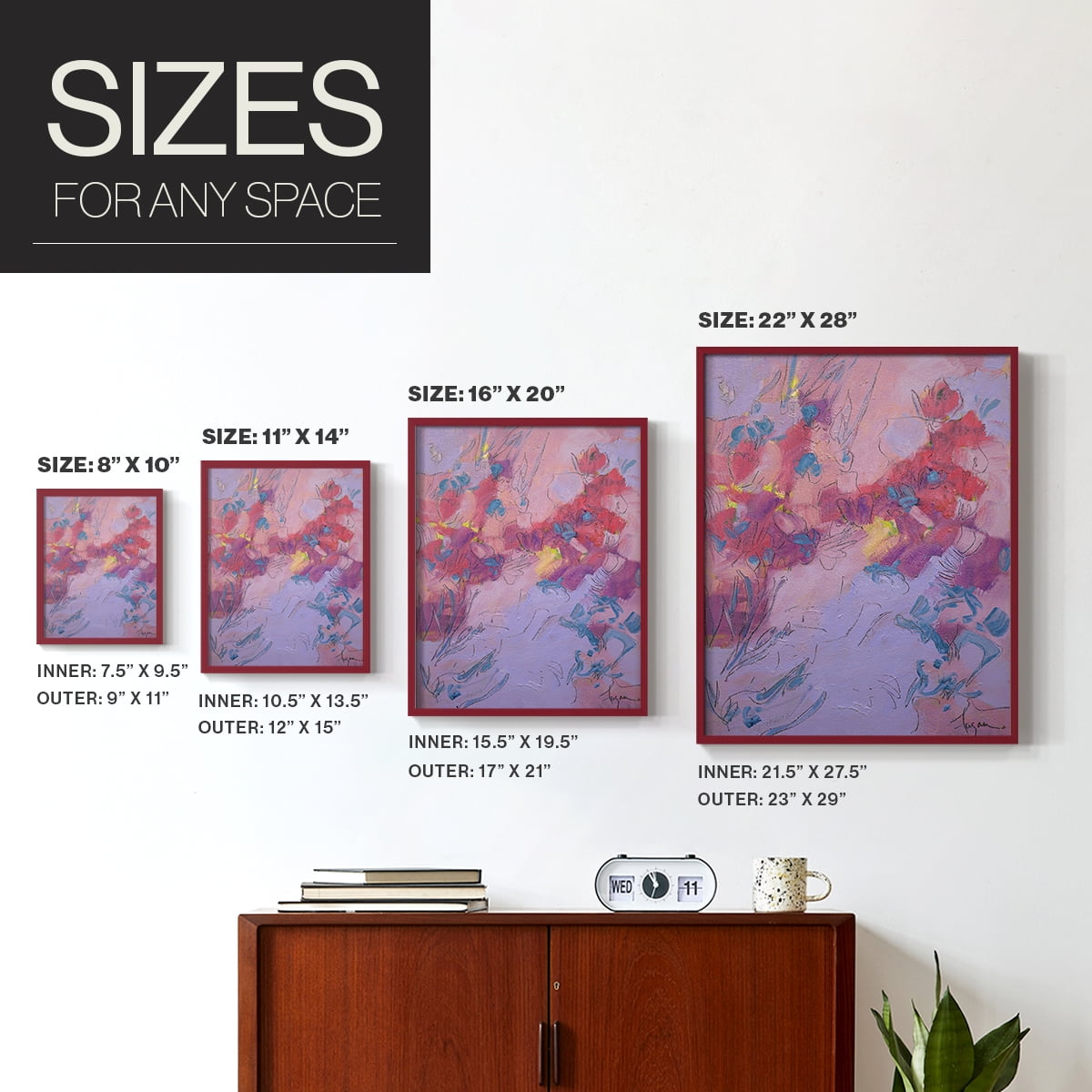 Wish You Well Framed Print - Solid Wood in Single Picture Frame Solid Wood 2 Framed Print