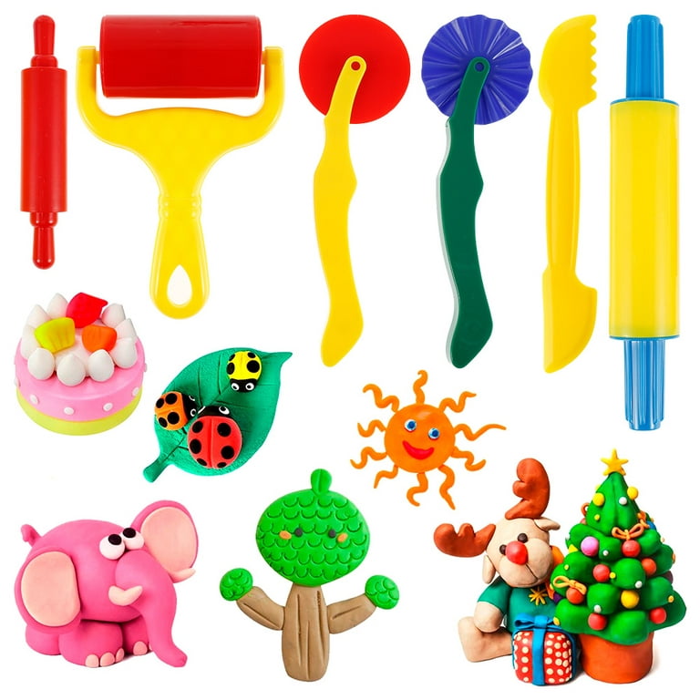 Willstar DIY Playdough Clay Mold Dough Tools Set Plasticine Tools  Educational Toy(Playdough Clay Not Included) 