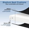 thumbnail image 2 of Portable Stadium Seat Cushions with Handle, Waterproof 600D Oxford Fabric, Extra Thick 3.9" Foldable Seat Cushion for Bleachers, Sports Events, Camping, Office Chairs, 2PCS, 2 of 11