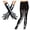 Black 01, variant on ZsaeSM Halloween Print Glow In The Dark Gloves Stockings Set for Unisex with 1 Pair Over-the-Knee socks & 1 pair gloves for Party Costume Accessories