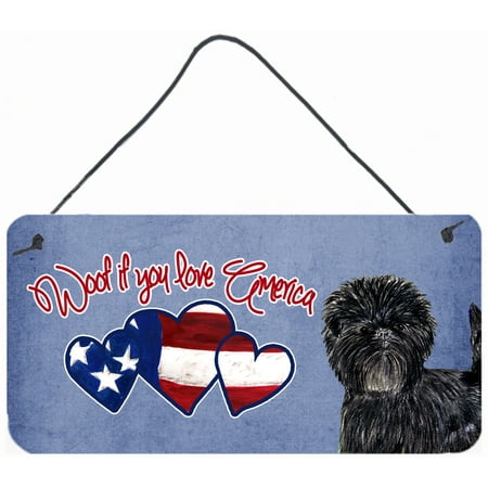 Woof if you love America Affenpinscher Wall or Door Hanging Prints SS5022DS612