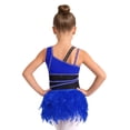 thumbnail image 2 of Choomomo Kids Girls Ballet Dance Tutu Dress Latin Dance Leotard Hip Hop Jazz Performance Outfits Bodysuit Royal Blue 14, 2 of 5