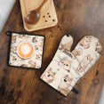 thumbnail image 5 of Shiba Inu Kitchen Oven Mitt and Pot Holder Sets 2 Pcs for Baking, Cooking and Grilling, Heat Resistant Up To 392 °F, 5 of 7