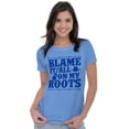 thumbnail image 3 of Blame It On My Roots Country Music Women's T Shirt Ladies Tee Brisco Brands X, 3 of 6
