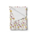thumbnail image 2 of Colorful Soft Flannel Fleece Blanket, Tulips and Poppy Flowers Romantic Arrangement Valentines Day Themed Illustration, Cozy Plush for Indoor and Outdoor Use, 50" x 60", Multicolor, by Ambesonne, 2 of 5