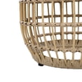 thumbnail image 4 of Christopher Knight Home Acacia Wood Outdoor Round Accent Side Table with Wicker Base, Light Brown, 4 of 9
