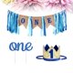 thumbnail image 3 of KAKOWELY 3 piezas de pancarta para pastel de cumpleaños con letras de un año para bebé, corona para fiesta, tocado de cumpleaños, juego de comedor para decoración de regalo de festival de cumpleaños, 3 of 4