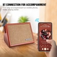 thumbnail image 3 of ammoon AC-15 15W Portable Acoustic Guitar Amplifier Amp BT Speaker with Microphone Input Supports Volume Bass Treble Control Reverb Effect Built-in Rechargeable Battery, 3 of 7