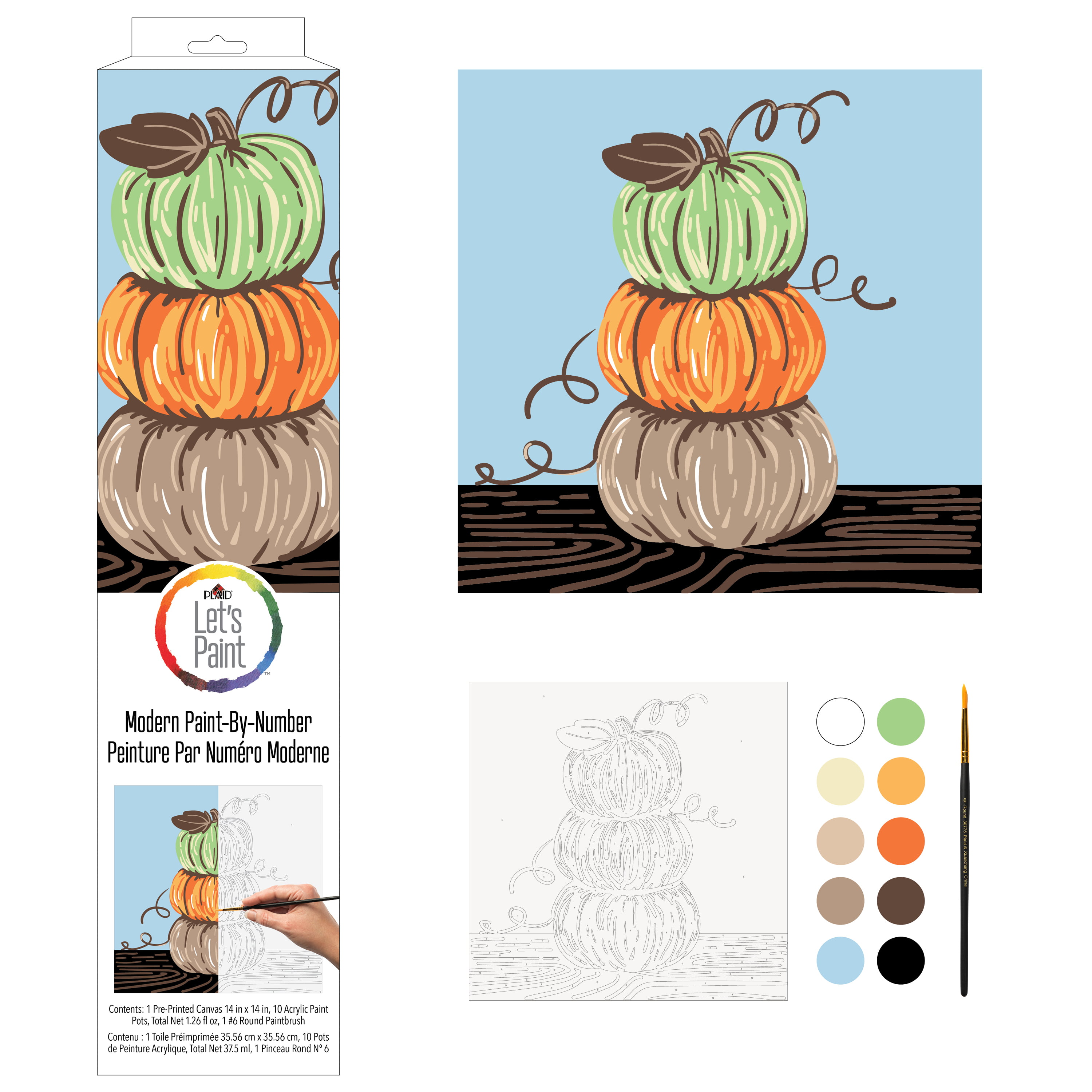Paint By Numbers Kit – Children Carrying Pumpkins – paintingnumberart