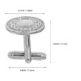 thumbnail image 2 of KAKOWELY 1Par Cufflinks Vintage De Cobre Con Floral Redondo Y Para Traje Formal Y De Esmoquin, 2 of 8
