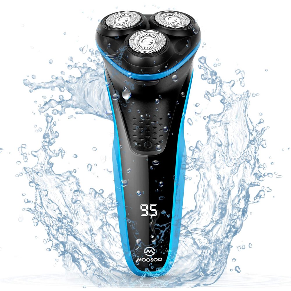 MOOSOO Electric Shavers for Men Wet Dry Mens Razor with Popup Trimmer