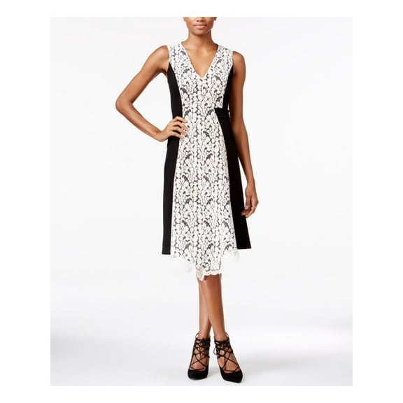 RACHEL ROY $169 Womens 1280 Black V Neck Sleeveless Sheath Casual Dress 6 B B