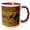Red/White, variant on 3drose, Eastern Grey Kangaroos, Queensland. Australia-au01 Pox0196 - Pete Oxford, 11oz Two-tone Red Mug