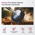 thumbnail image 3 of KOMI Full Case for Samsung Galaxy Watch 7 Case, Waterproof No Fog HD PC & Tempered Glass Screen Protective Face Cover for Galaxy Watch 7 44mm Case - Watch Ultra Appearance (Black), 3 of 7
