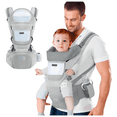 thumbnail image 3 of Mochila Cangurera Para Bebe 9 en 1 Funciones Malubero Gris, 3 of 5