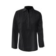 thumbnail image 4 of Breezora Women Linen Blend Shirt Button Down Long Sleeve V Neck Casual Comfortable Blouse L Size Black, 4 of 5