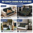 thumbnail image 6 of Xixirimido 2-Piece RV Sofa Bed Cover Stretch RV Couch Covers for Jackknife Sofa Bed Washable Anti-Slip Camper Couch Covers Wrinkle Resistant, Cosmic Sun Moon Star, 6 of 7