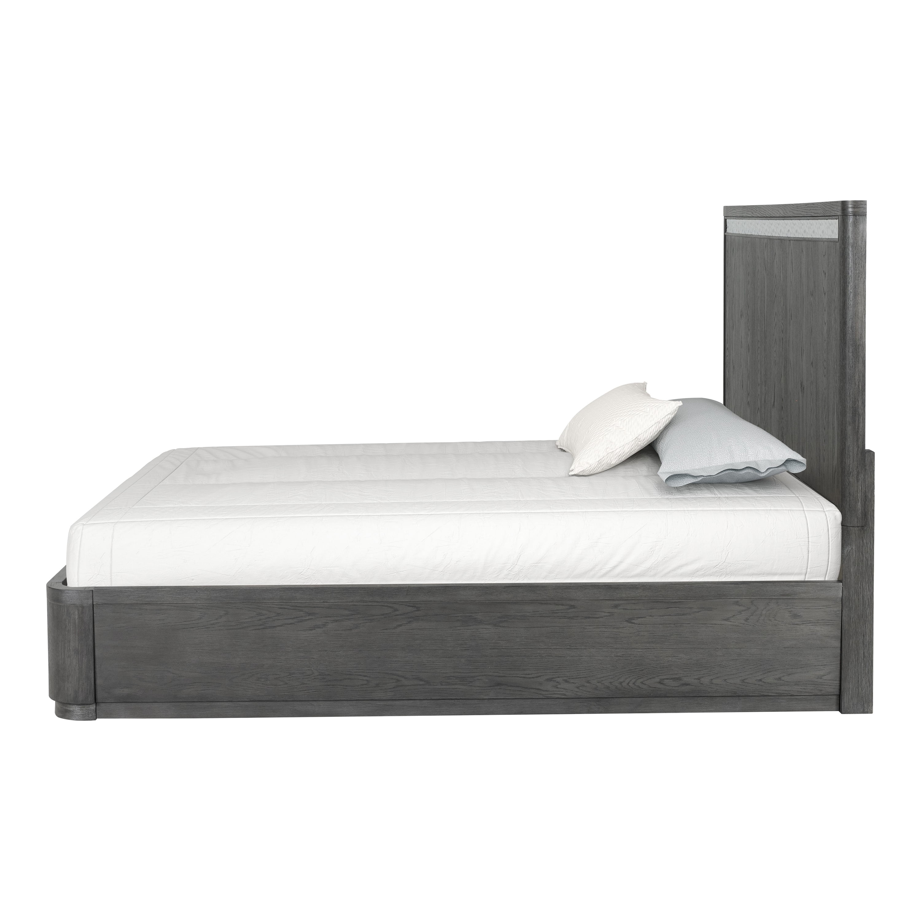 Furniture of America Cheri Solid Wood Adult Platform Bed, Queen, Ash Gray